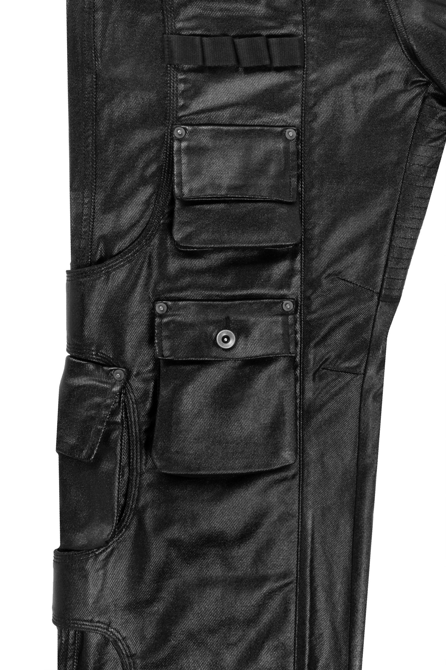 KP2144 CARGO PANTS- WAXED BLACK