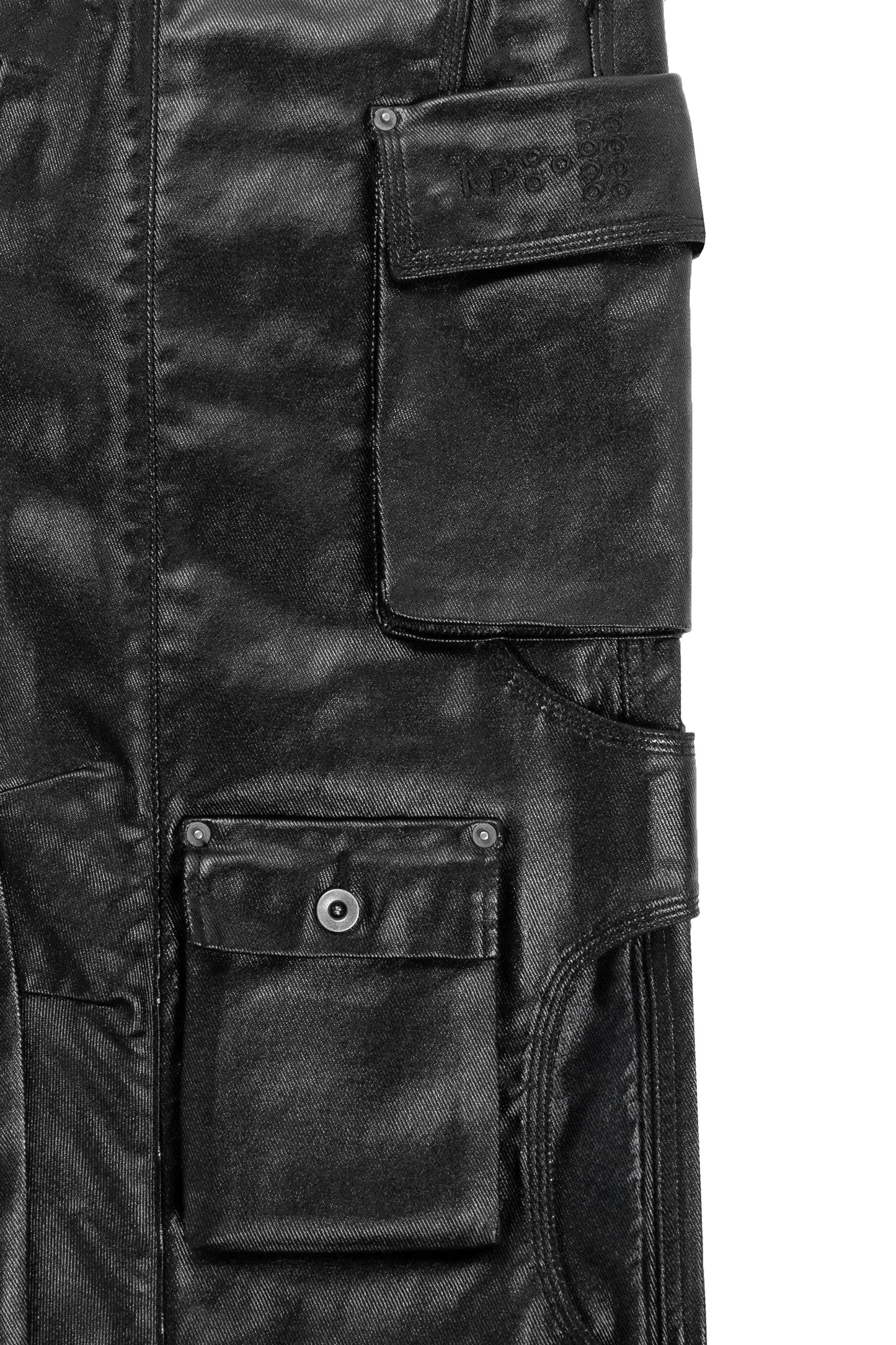 KP2144 CARGO PANTS- WAXED BLACK