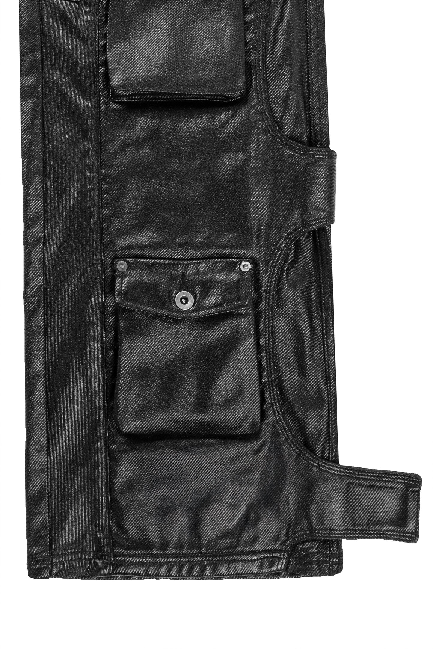 KP2144 CARGO PANTS- WAXED BLACK